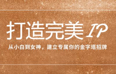 打造个人IP：围绕“精致女孩”，建立专属你的金字塔招牌（15节课）