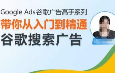 Google Ads谷歌广告高手 – 搜索广告，带你从入门到精通谷歌搜索广告