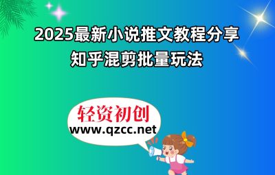 2025最新小说推文教程分享，知乎混剪批量玩法