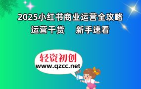 2025小红书商业运营全攻略，运营干货 ，新手速看