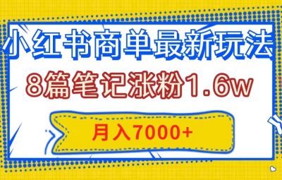 小红书商单新玩法，几分钟一个笔记，月入7000+