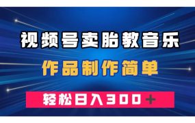 卖胎教音乐，视频号操作，简单有效，一单49，轻松日入300＋