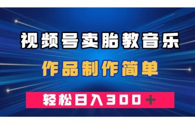 卖胎教音乐，视频号操作，简单有效，一单49，轻松日入300＋