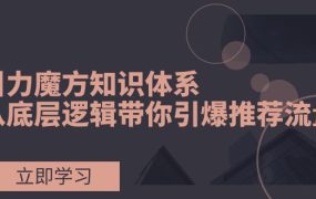 引力魔方内容体系，从底层逻辑带你引爆荐推流量！