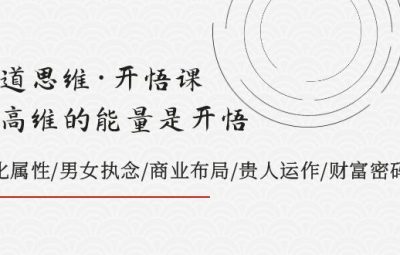 天道思维·开悟课-最高维的能量是开悟，文化属性/男女执念/商业布局