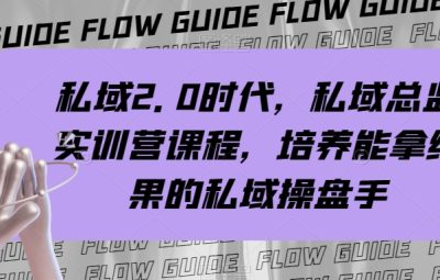 私域时代，总监实战营课程，培养能拿结果的私域操盘手