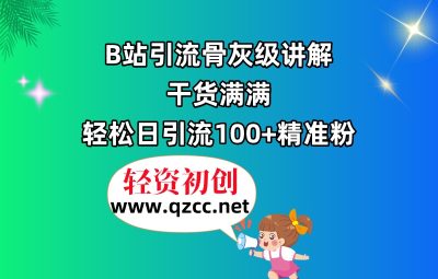 B站引流骨灰级讲解，干货满满，轻松日引流100+精准粉