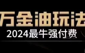 2024最牛强付费，万金油强付费玩法，干货满满，全程实操起飞（更新12月）