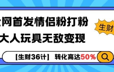【生财36计】全网首发情侣粉打粉+大人玩具无敌变现