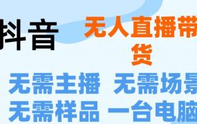 抖音无人直播抖音最新玩法，不用露脸，不用讲话就可以直播带货