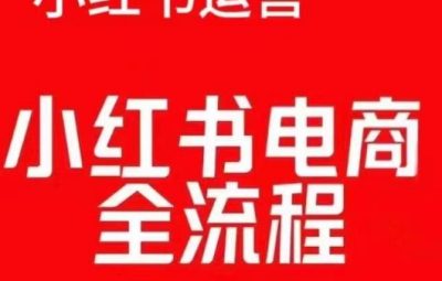 小红薯电商实操课，小红书电商全流程